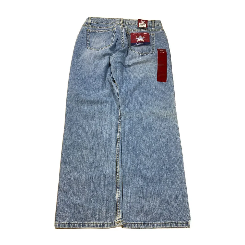 NEW Bass American Women's Light Wash Relaxed Fit Denim Jeans - 10 - Picture 2 of 3